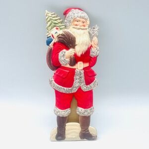 Antique Vintage Christmas Santa Claus‎ 9.75" Near Mica Mint Easel Back Germany
